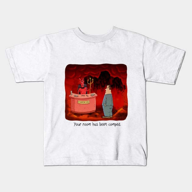 Room Comped in Hell Kids T-Shirt by macccc8